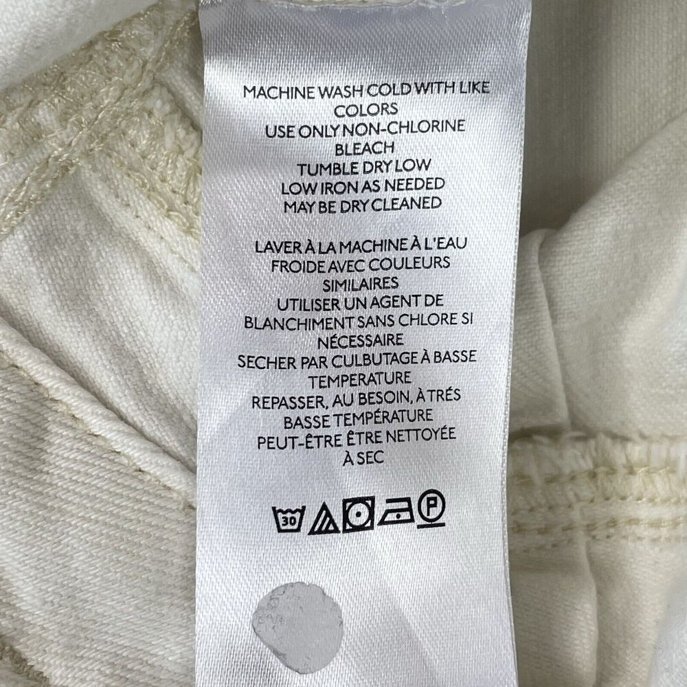 Pilcro Hemp / Cotton Baggy Pants Women’s 25 Cream / Off White Ankle Length - Picture 8 of 16